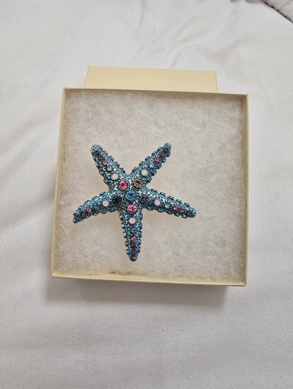 Beautiful Blue Jeweled Starfish Decorative Accent - Unbranded